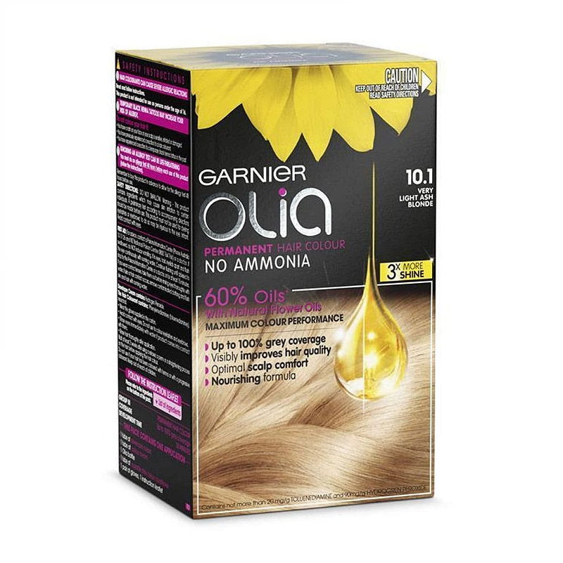 shop Garnier Olia Bold Permanent Hair Colour 10.1 Very Light Ash Blonde - Makeup Warehouse Australia