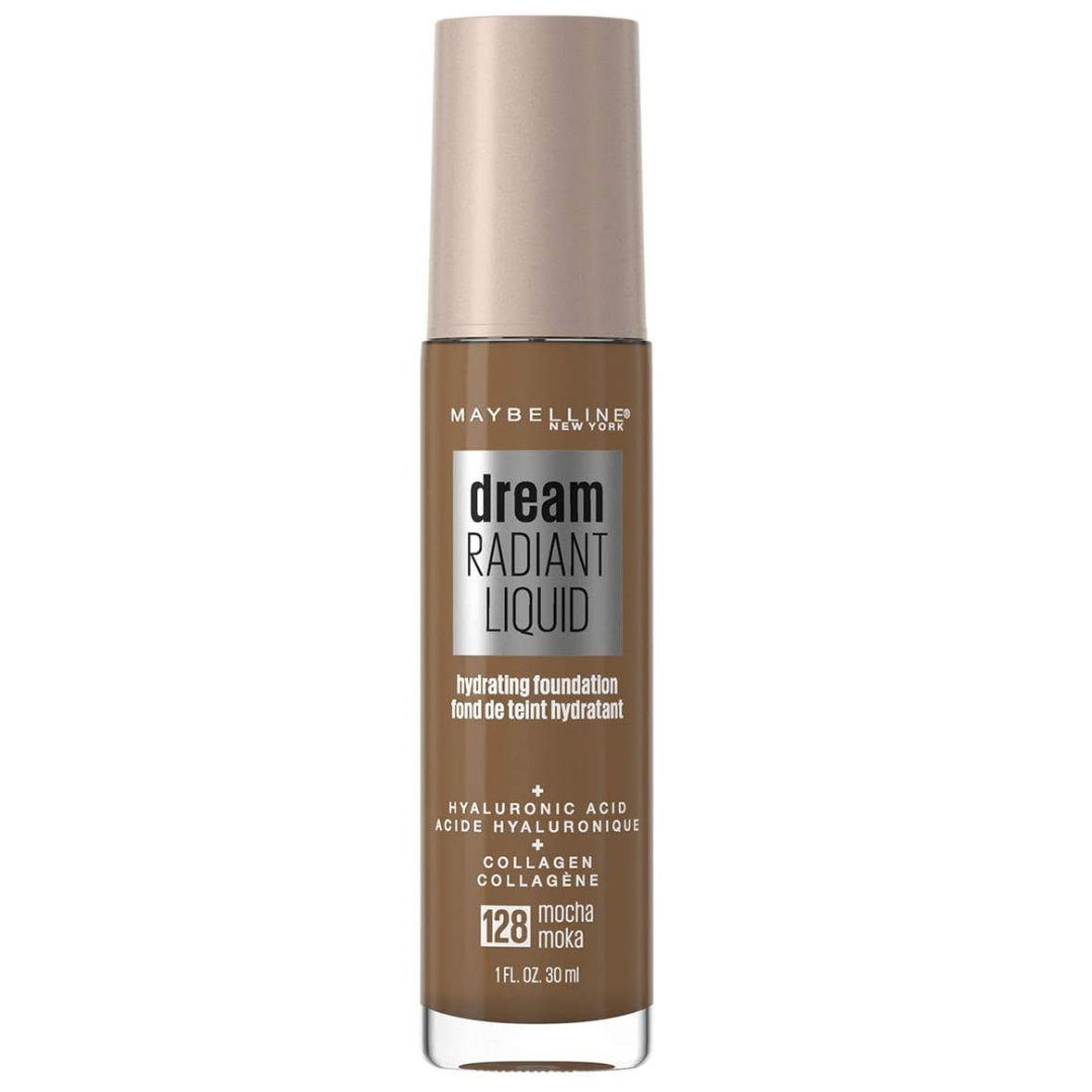 4 x Maybelline Dream Radiant Liquid Hydrating Foundation - 128 Mocha