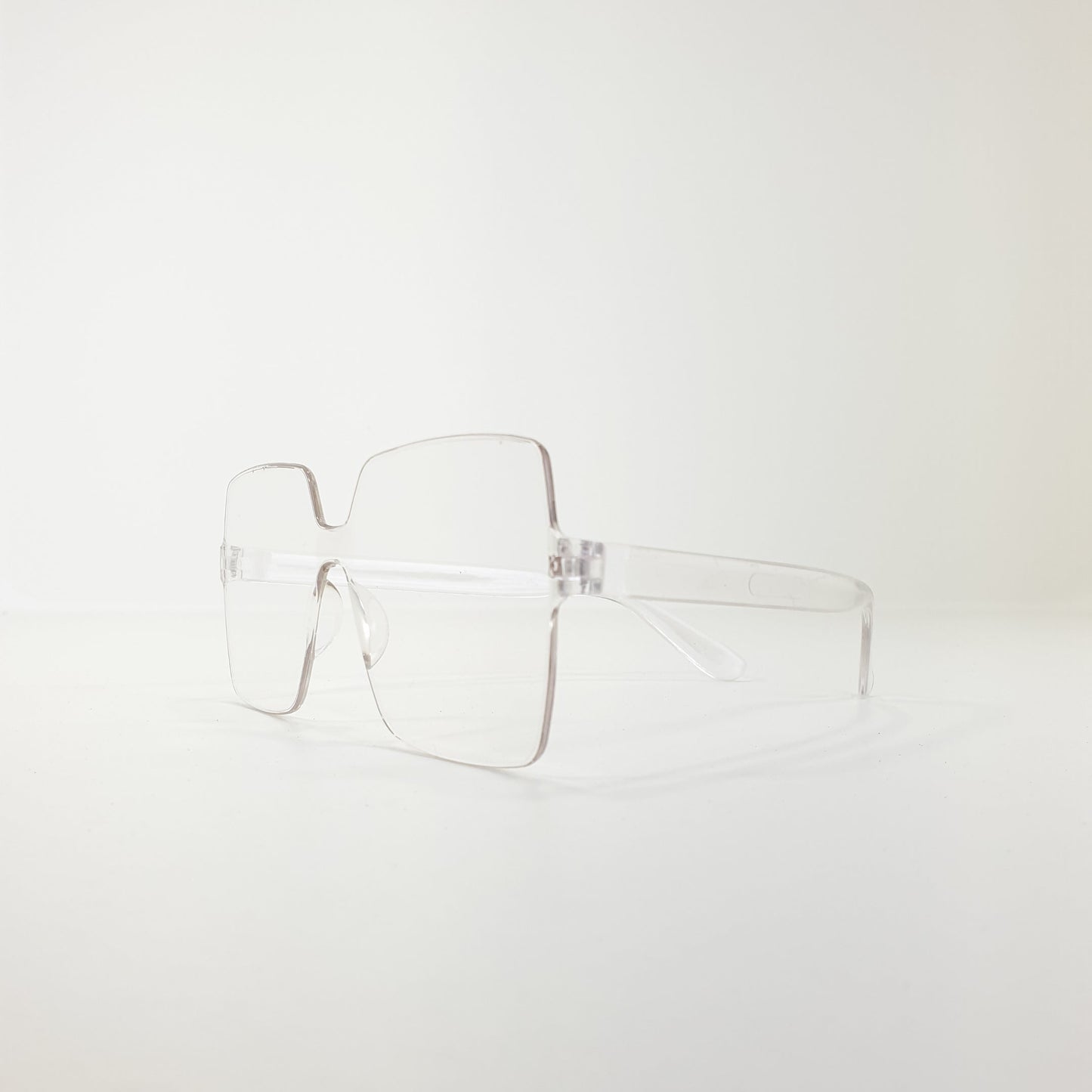 Rosy Lane Square Rimless Jelly Sunglasses - Clear