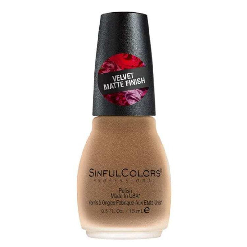 Sinful Colours Velvet Matte Nail Polish 2585 Gold Jewel