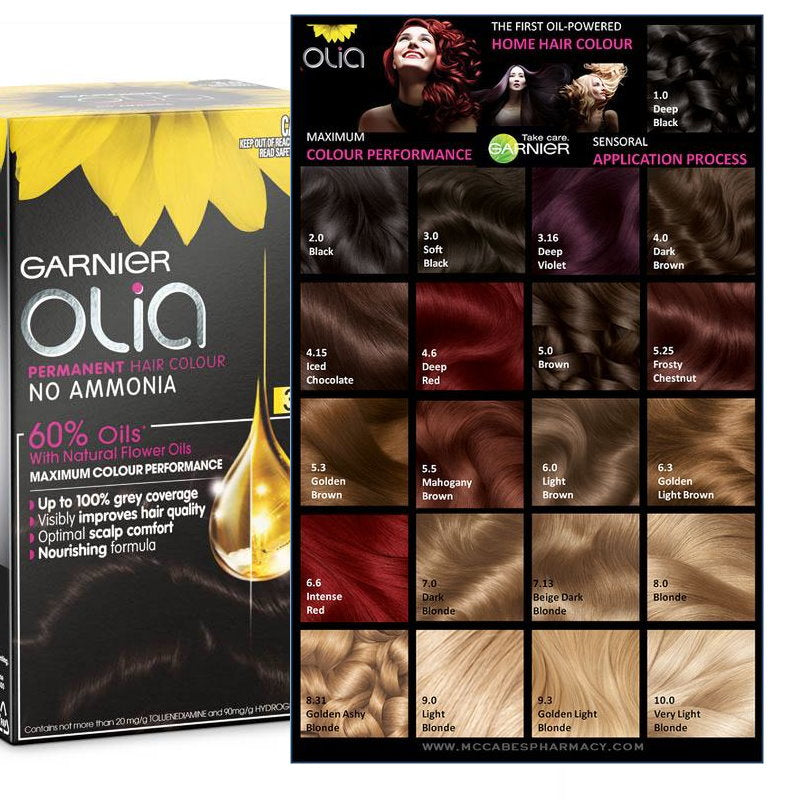 Garnier Olia Bold Permanent Hair Colour - 3.0 Darkest Brown