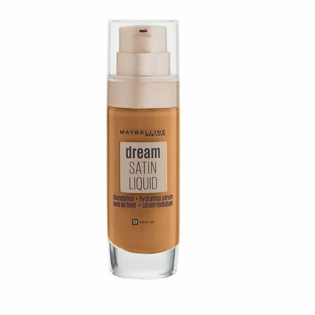 2x Maybelline Dream Satin Liquid Foundation / Hydrating Serum - 53 Classic Tan