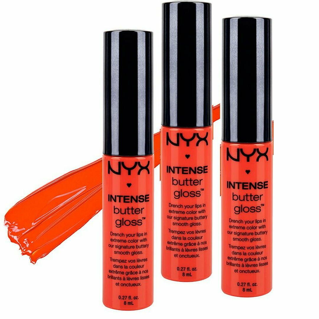 3x NYX Intense Butter Gloss Lipgloss 8ml ORANGESICLE