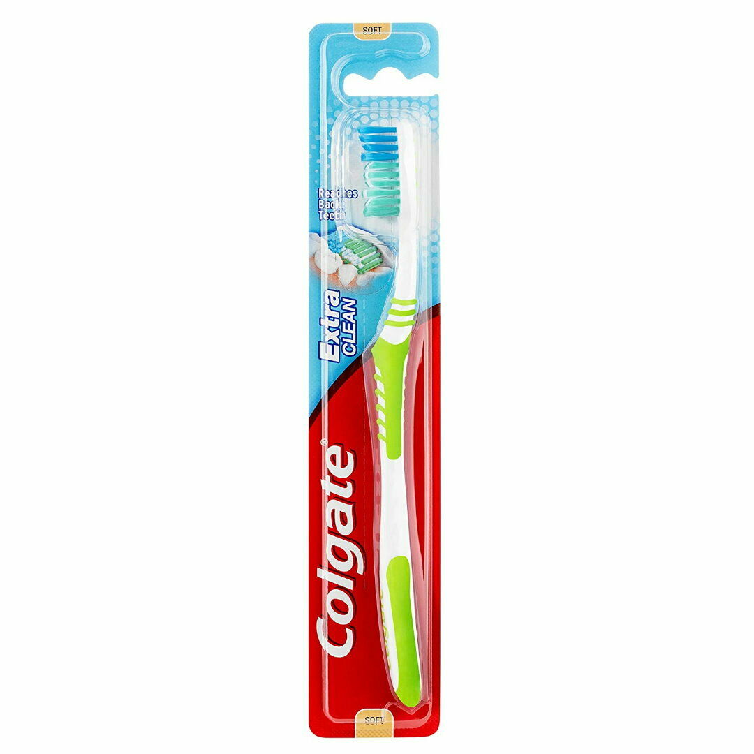 12 x COLGATE Extra Clean Toothbrush SOFT BRISTLE Reaches Back Teeth