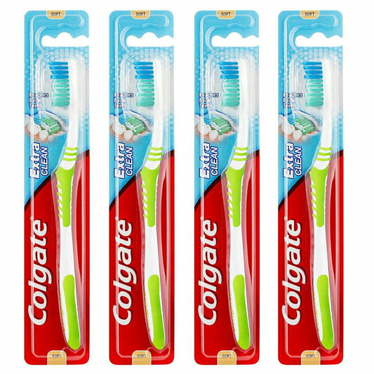 12 x COLGATE Extra Clean Toothbrush SOFT BRISTLE Reaches Back Teeth