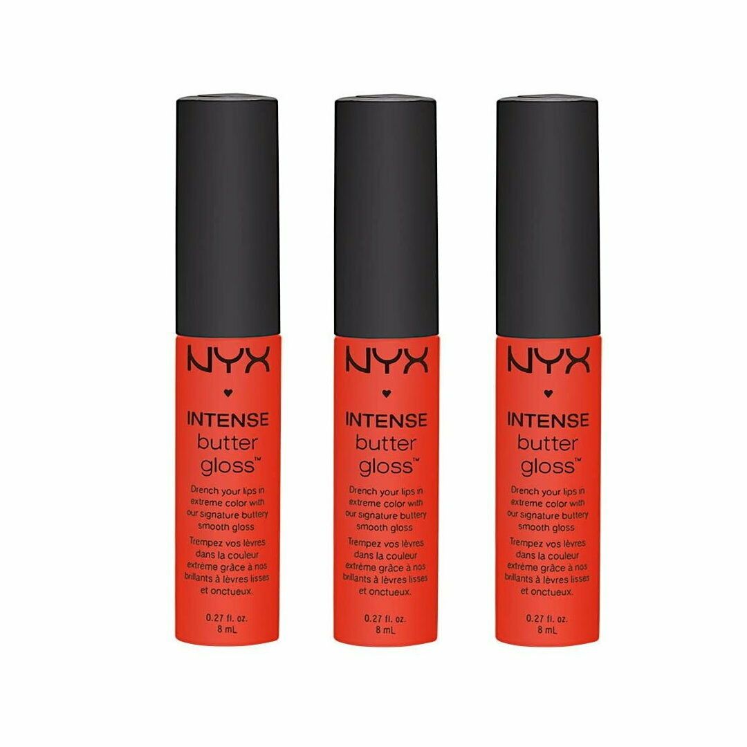 3x NYX Intense Butter Gloss Lipgloss 8ml ORANGESICLE