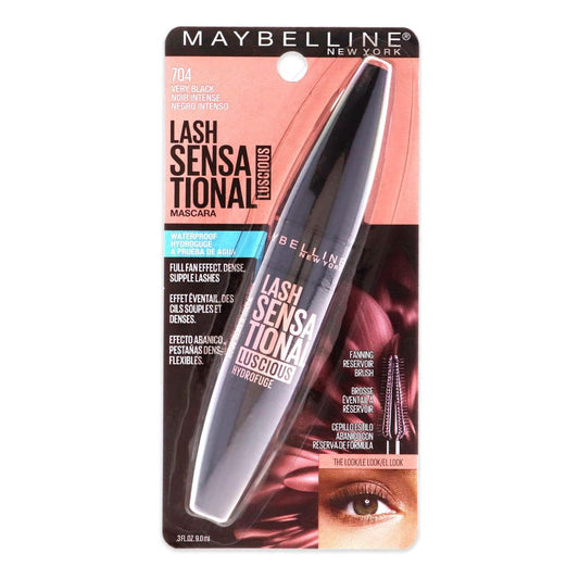 Maybelline Lash Sensational Luscious Mascara Waterproof 704 Very Black - Makeup Warehouse