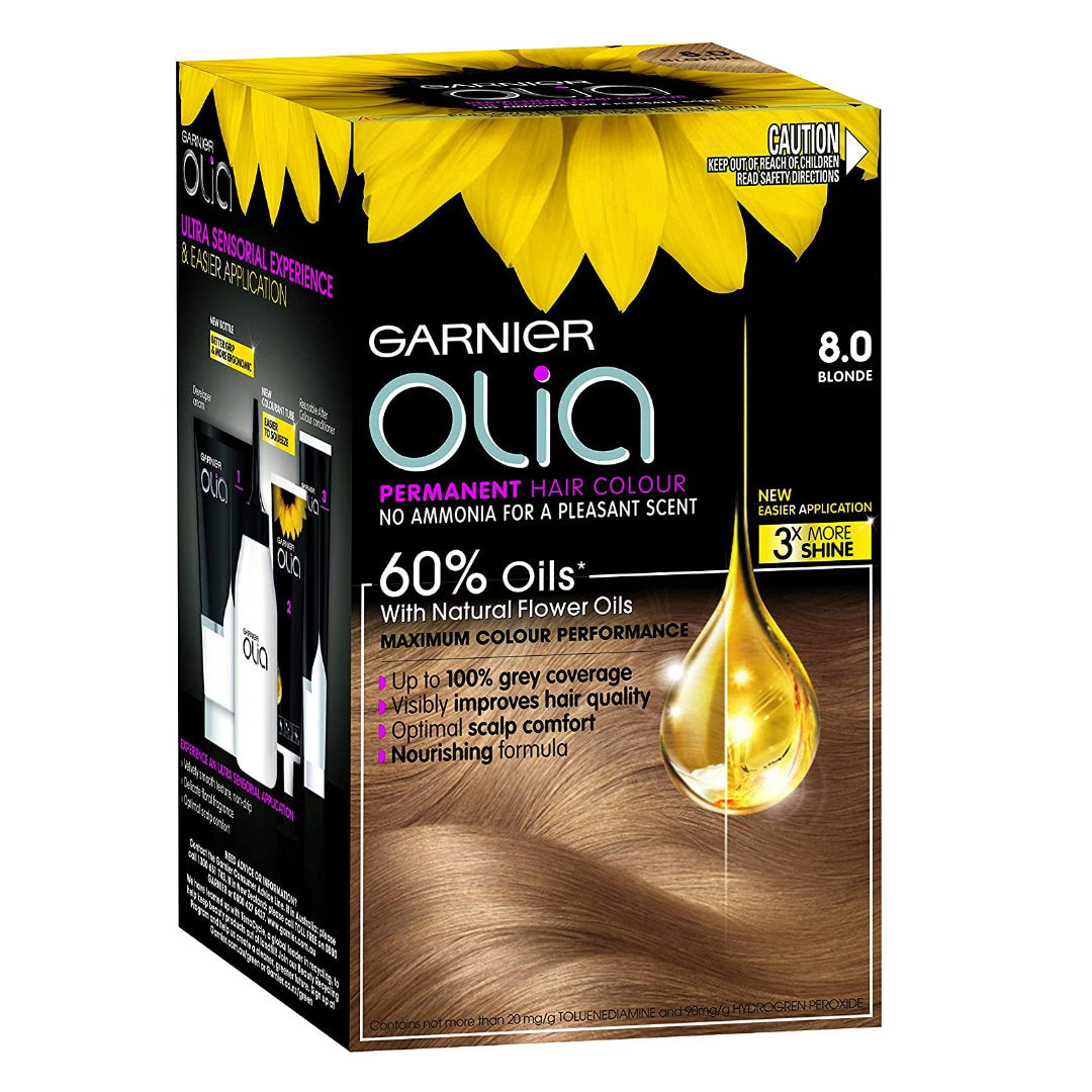 Garnier Olia Bold Permanent Hair Colour - 8.0 Blonde