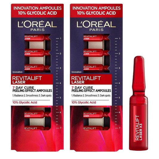 2 for 1 - LOreal Paris Revitalift Laser Renew X3 Ampoules 7 Pack - Makeup Warehouse