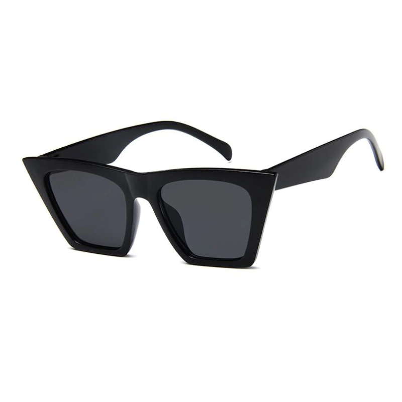 Rosy Lane Cat Eye Bold Frame Sunglasses - Black