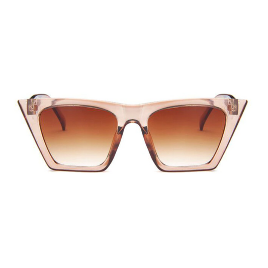 Rosy Lane Cat Eye Bold Frame Sunglasses - Champagne