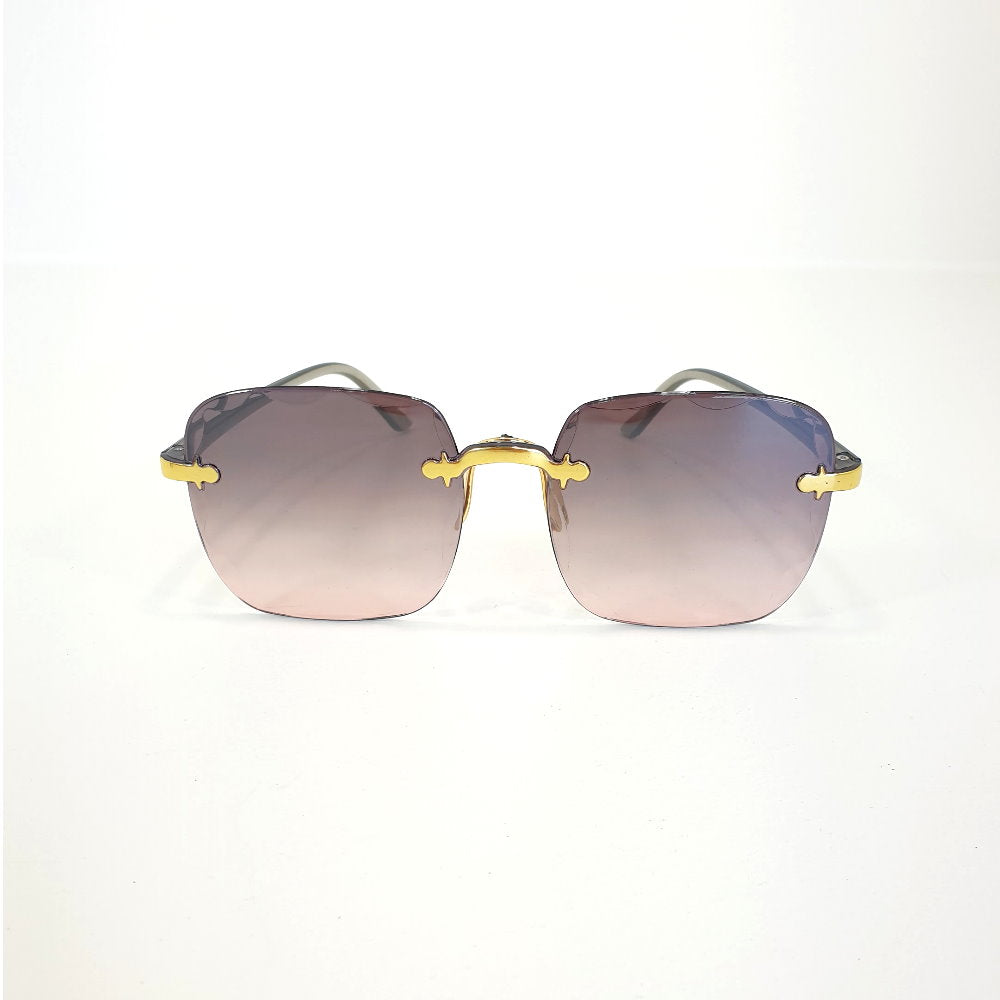 Rosy Lane Classic Vintage Square Sunglasses Grey Pink