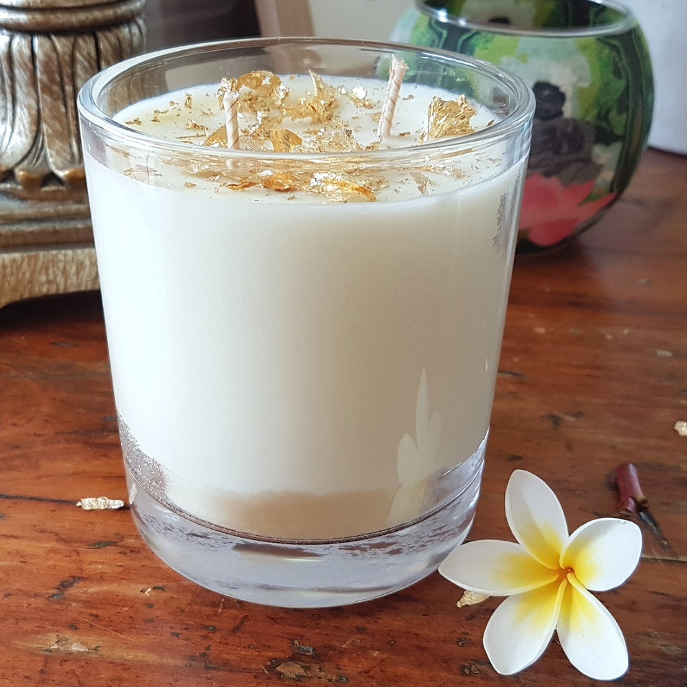 Rosy Gold Deluxe Double Scented Candles XL Clear Mandarin & Berries - Makeup Warehouse Australia