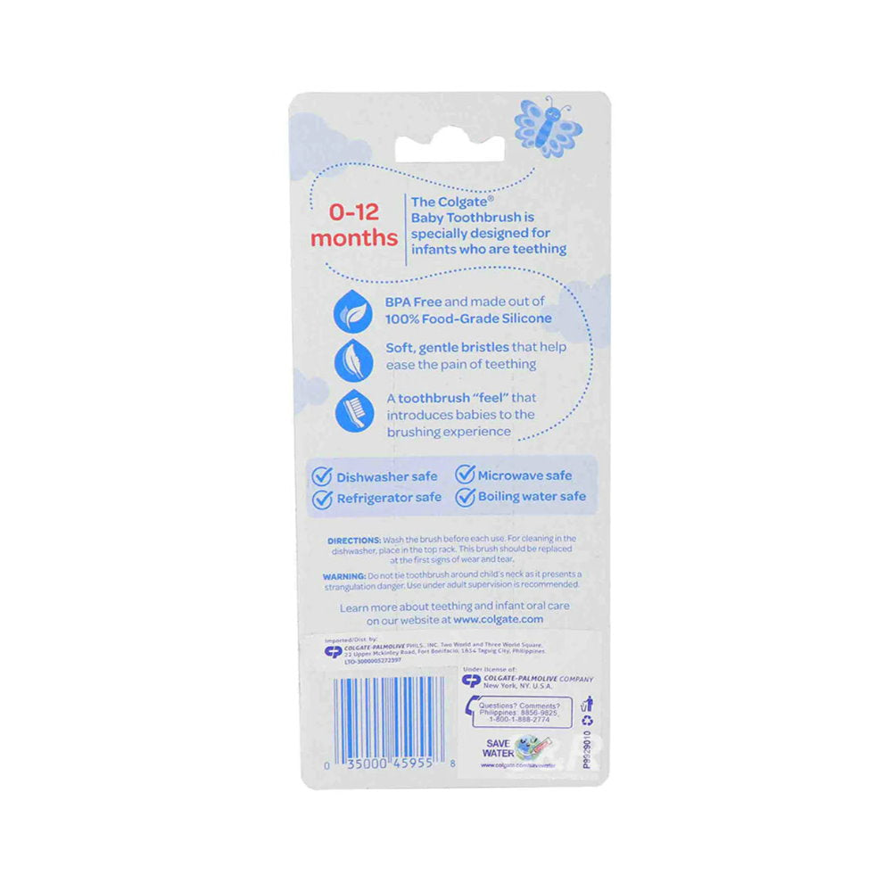 Colgate Baby Toothbrush and Teether Extra Soft Bristles 0-12 Months
