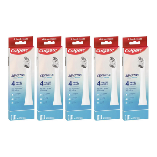 5 x Colgate ProClinical Sensitive Brush Head Refill 4pk (20 toothbrush heads)