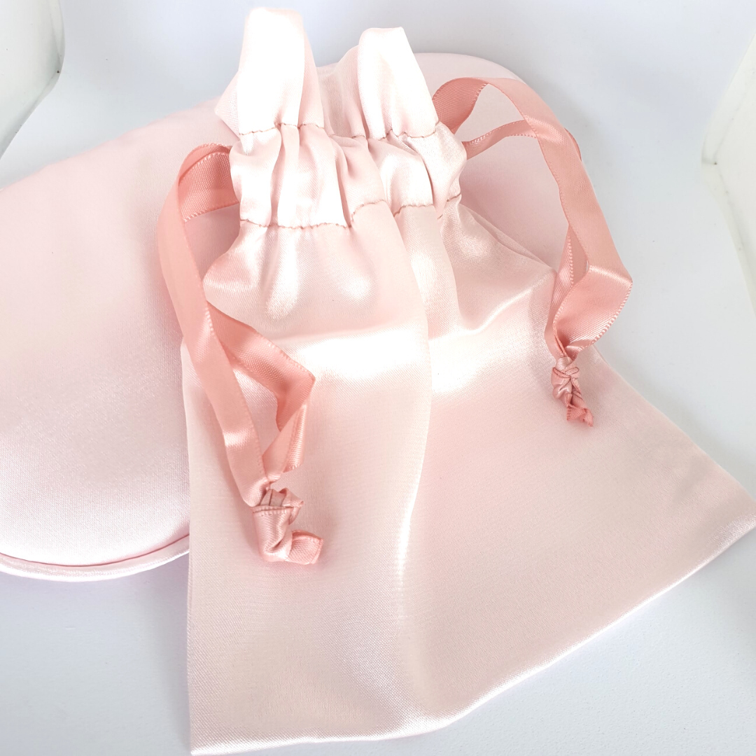 Quality Eye Sleep Mask Light Pink - with Pouch
