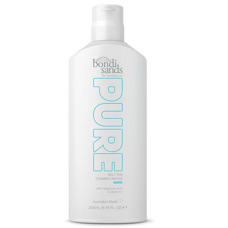 Bondi Sands Pure Self Tan Foaming Water Dark 200mL - Makeup Warehouse Australia 