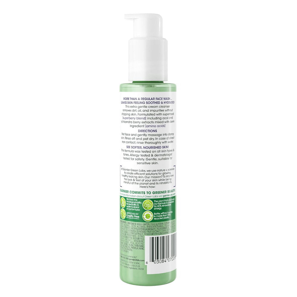 Garnier Green Labs Ultra Soothing Cream Cleanser Amino Berry 150ml