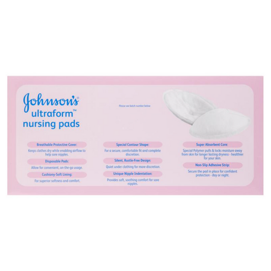12 x Johnsons Ultraform Nursing Pads Secure Comfort and Discretion 24 contour pads