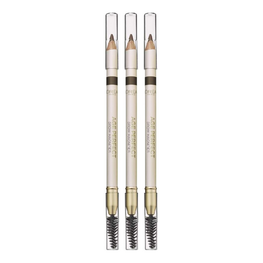 3 x LOreal Age Perfect Brow Definition Pencil 02 Ash Blonde