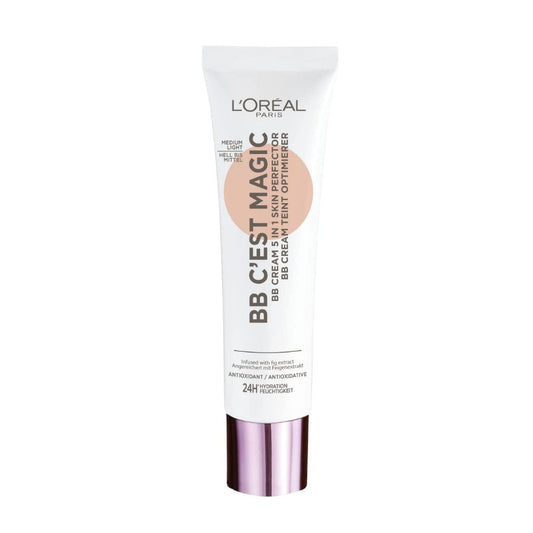 2x LOreal C'est Magic BB Cream 5 in 1 Skin Perfector Medium Light - Medium Skin Tone 30mL