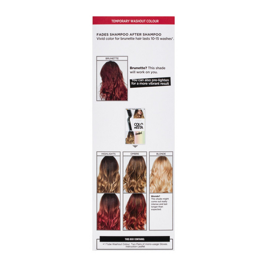 6 x LOreal Colorista Semi-Permanent Hair Colour Washout 80mL Red Hair