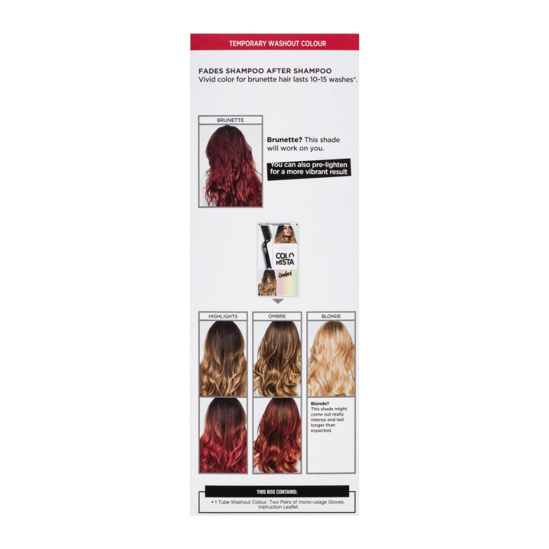 LOreal Colorista Semi-Permanent Hair Colour Washout 80mL Red Hair