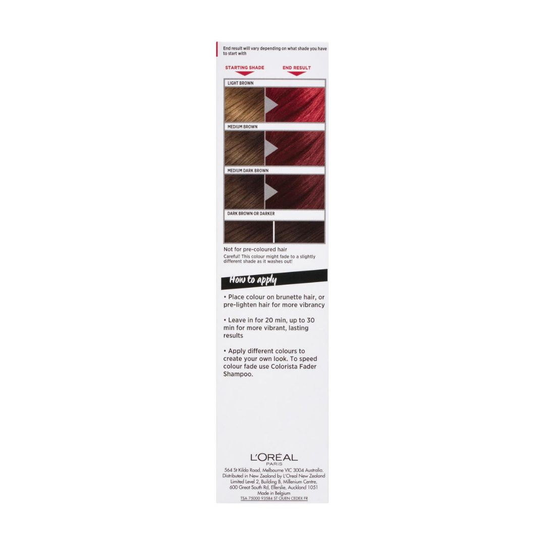 LOreal Colorista Semi-Permanent Hair Colour Washout 80mL Red Hair