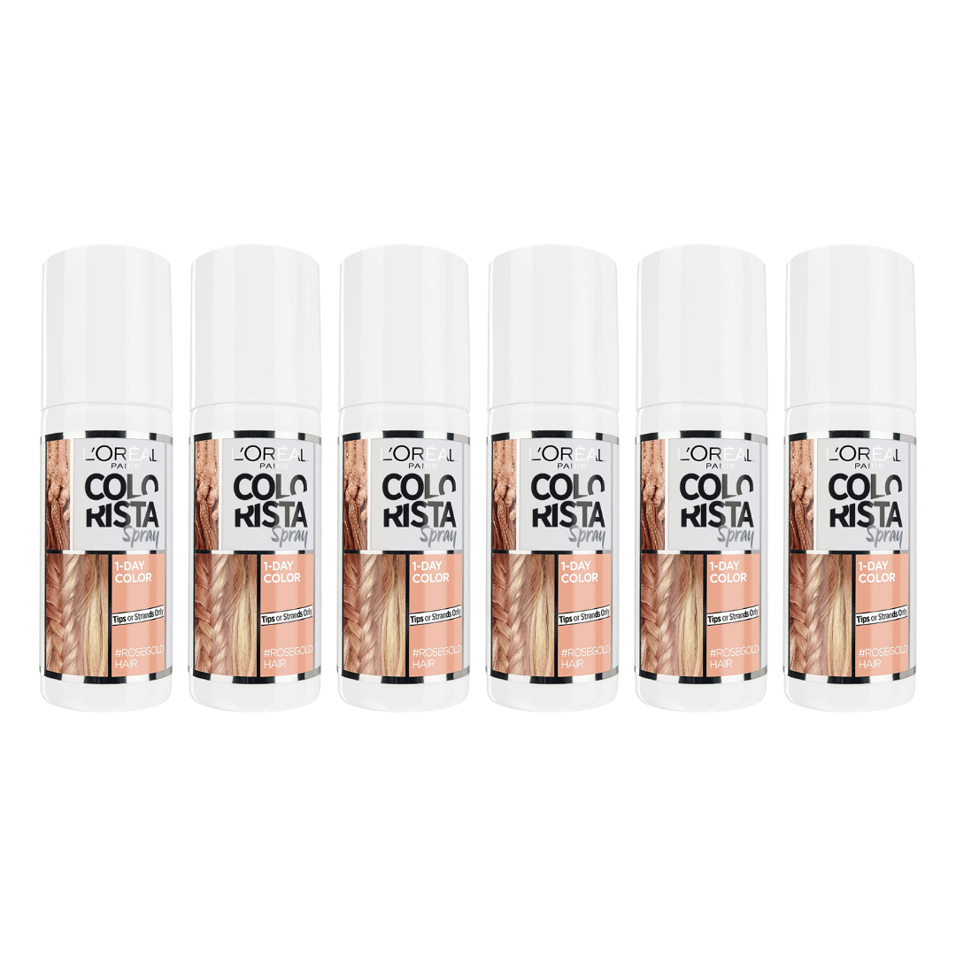 6 x LOreal Colorista Spray 1 Day Colour Temporary Rose Gold FREE POST