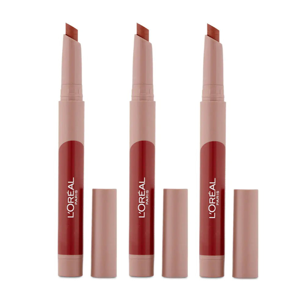 3 x LOreal Infallible Matte Lip Crayon 103 Maple Dream