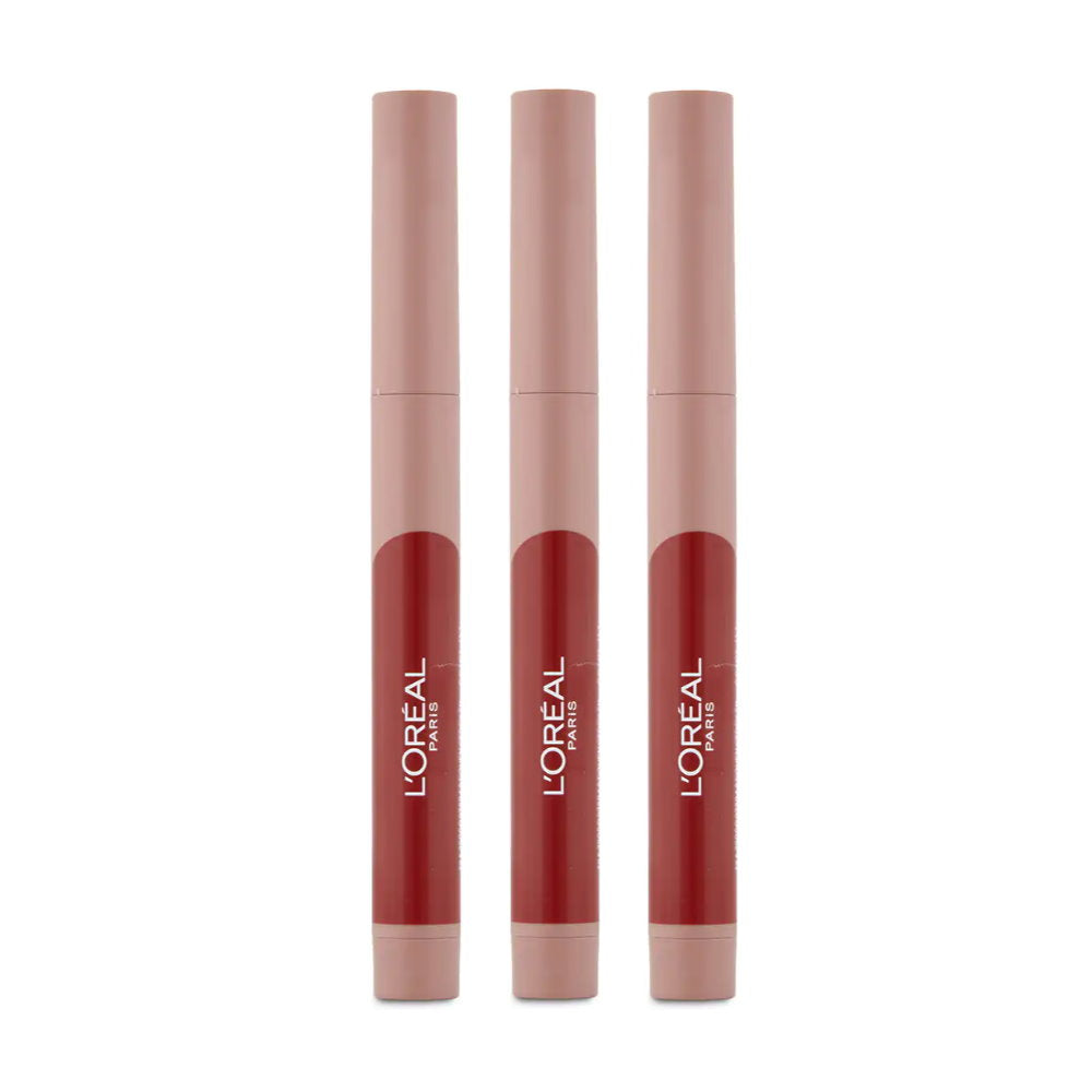 3 x LOreal Infallible Matte Lip Crayon 103 Maple Dream
