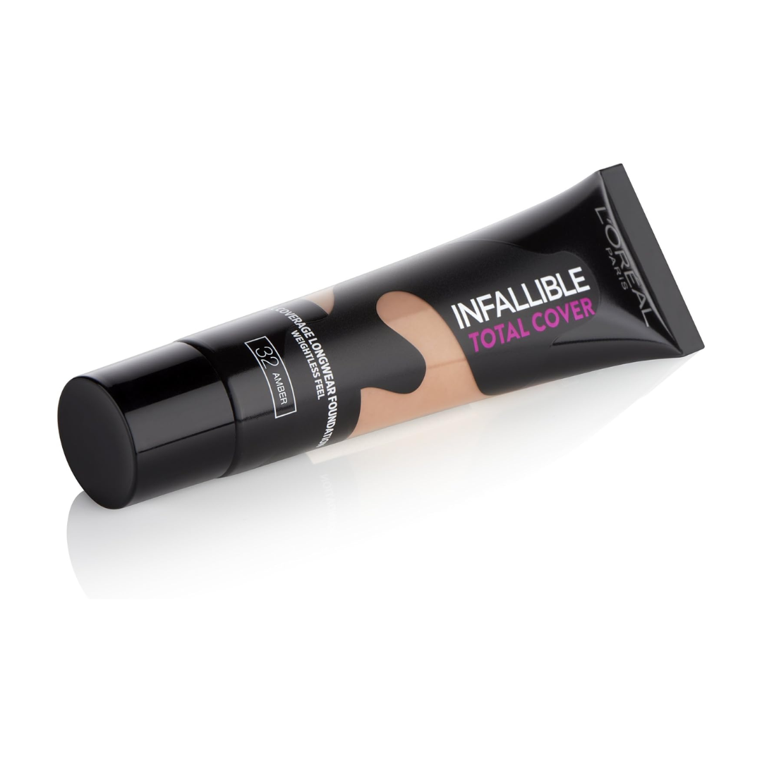 3 x LOreal Infallible Total Cover Full Coverage Longwear Foundation 35g 32 Amber