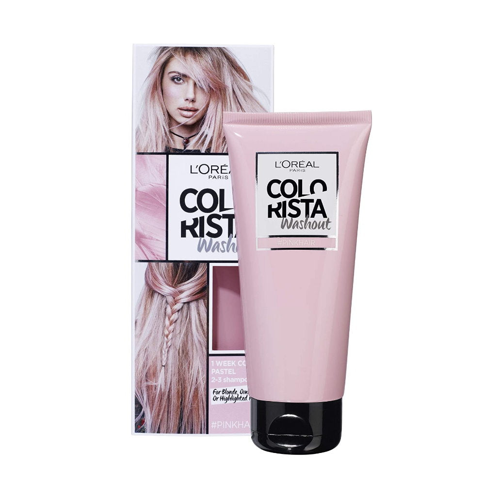 6 x LOreal Colorista Semi-Permanent Hair Colour Washout - Pink