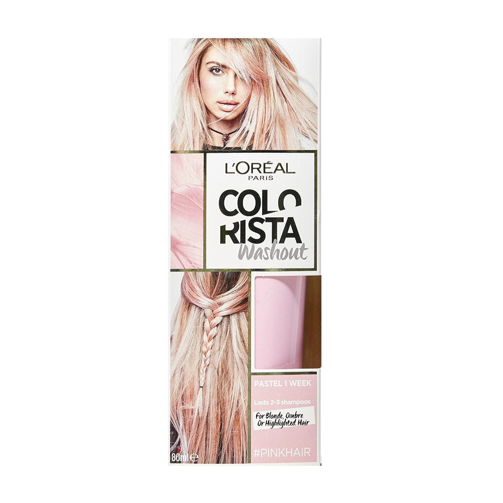 3 x LOreal Colorista Semi-Permanent Hair Colour Washout - Pink