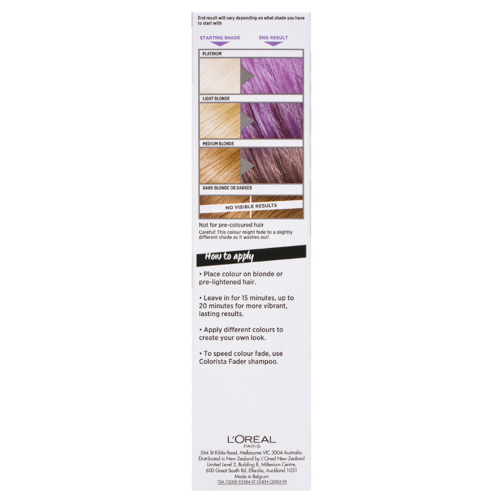 LOreal Paris Colorista Semi-Permanent Hair Colour Washout - Purple