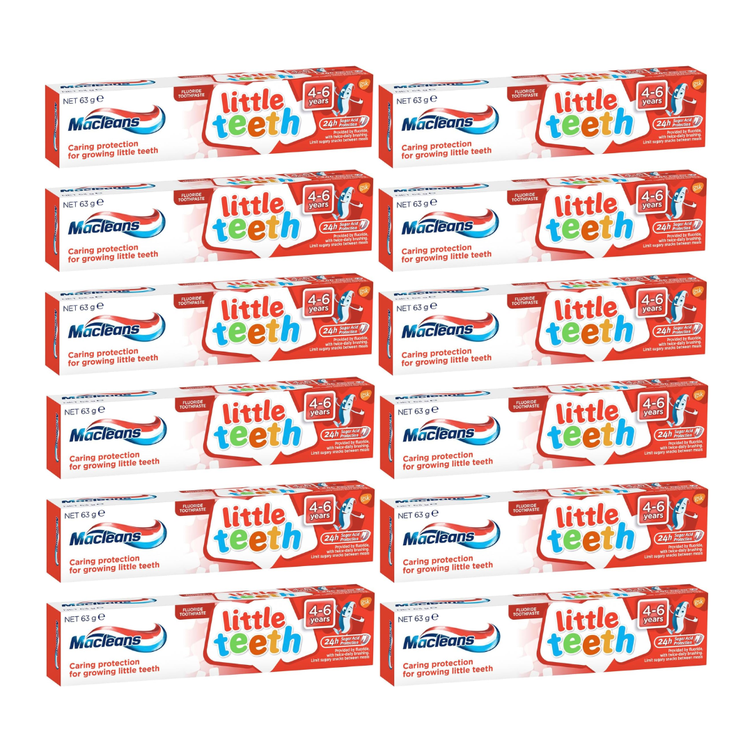 12 x Macleans Little Teeth Toothpaste 63g 4-6 years