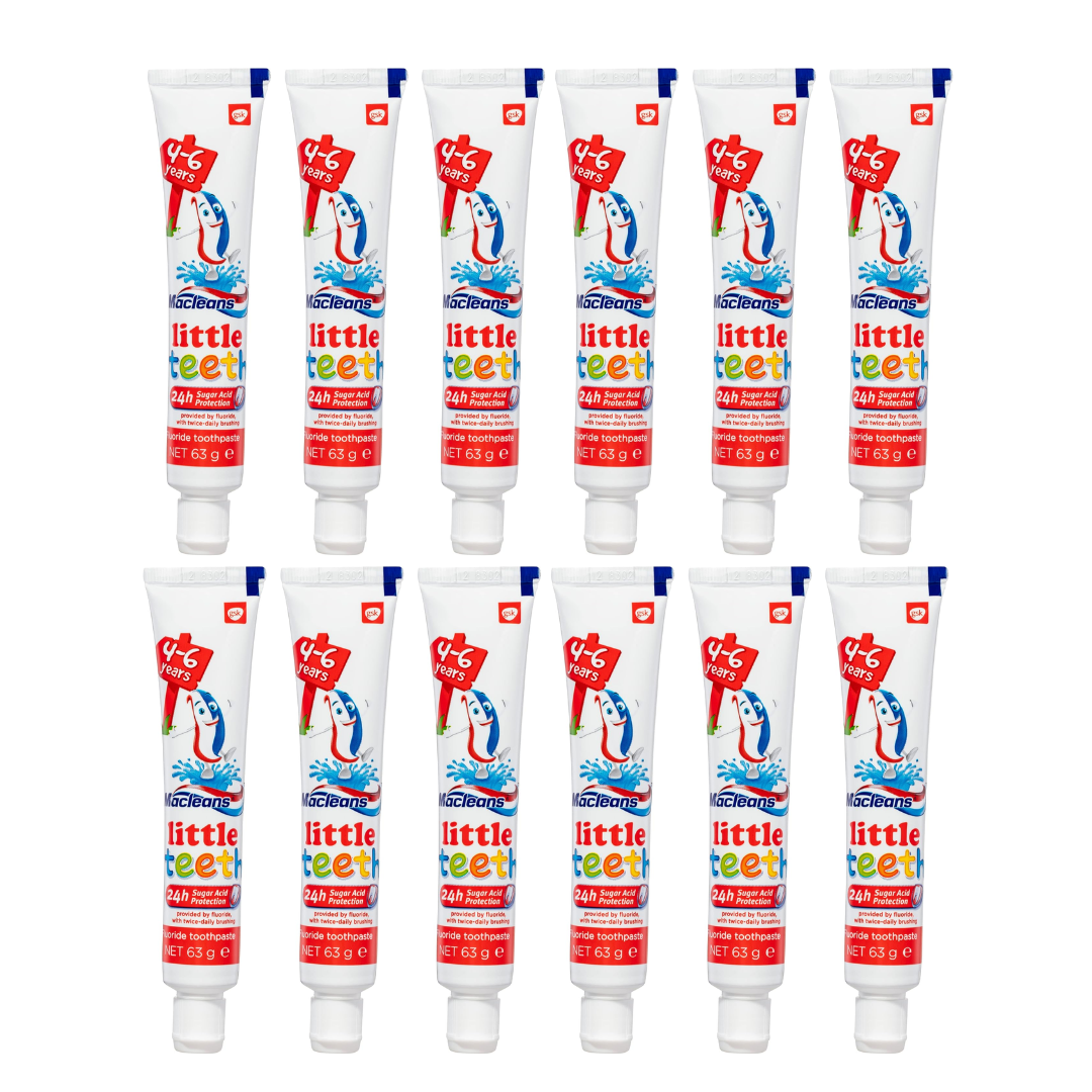 12 x Macleans Little Teeth Toothpaste 63g 4-6 years