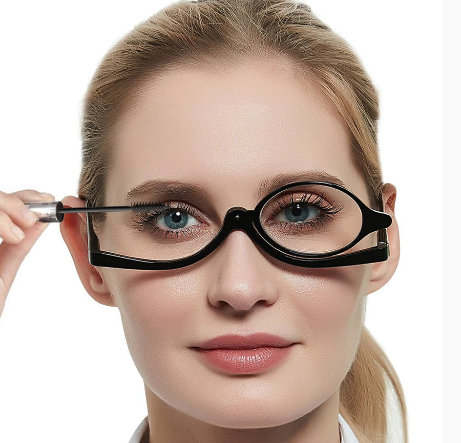 Dare to Wear Eye Make Up Eyeglasses Single Lens Rotating Glasses +1.50 Tortoiseshell