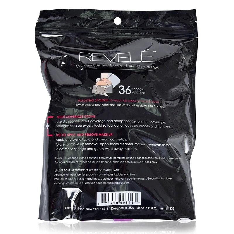 REVELE 36 Pcs Latex FREE Makeup Sponges for Foundation Cream and Powder