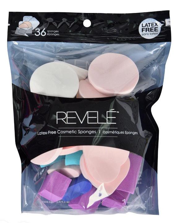 REVELE 36 Pcs Latex FREE Makeup Sponges for Foundation Cream and Powder