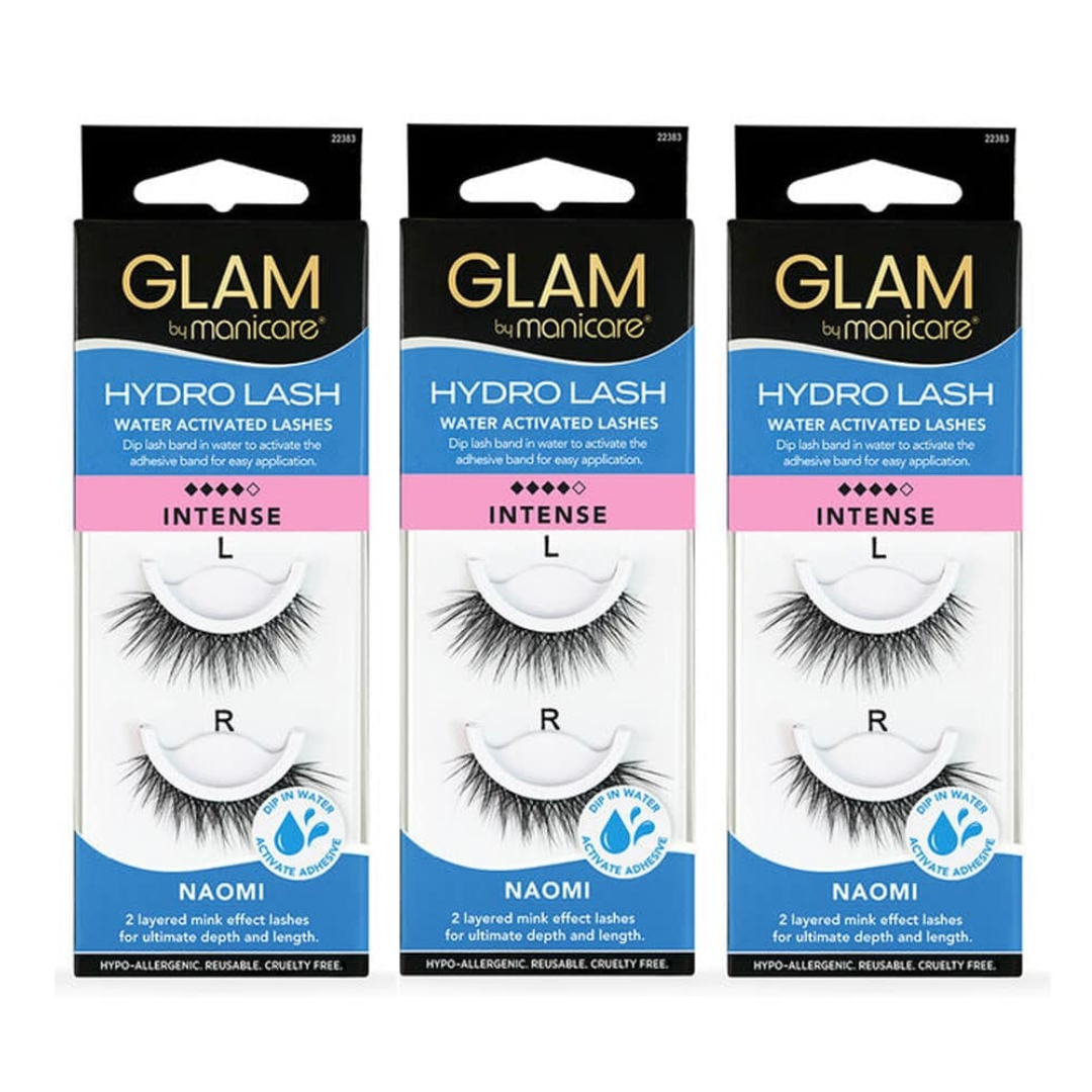 3 x Manicare Glam Hydro Lash Intense Naomi