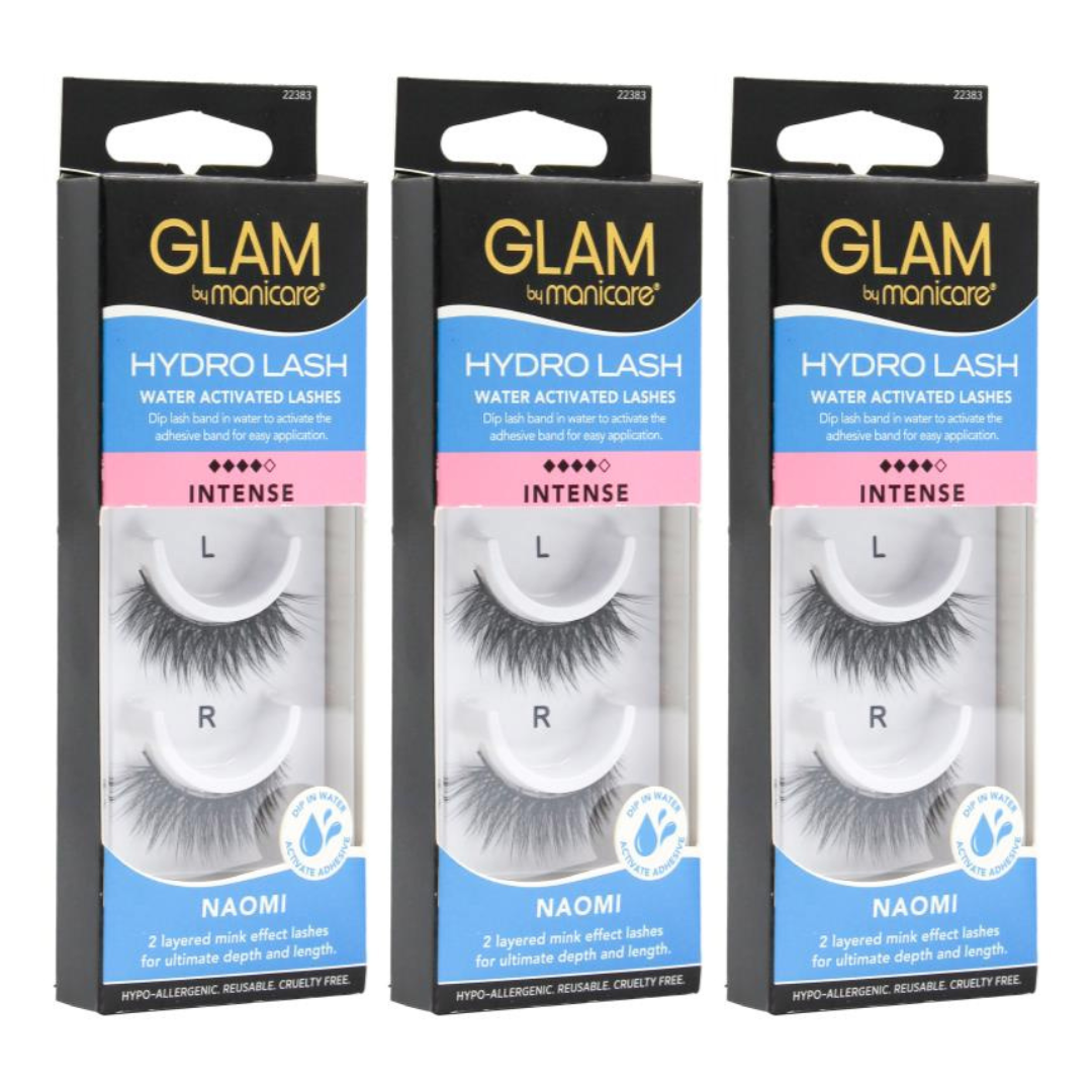 3 x Manicare Glam Hydro Lash Intense Naomi