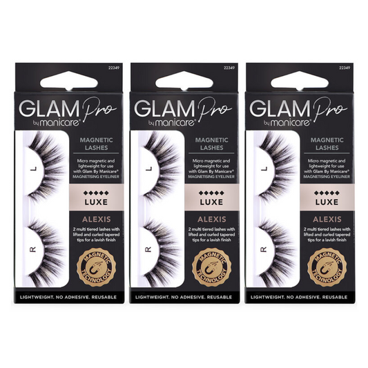 3 x Manicare Glam Pro Magnetic Lashes Luxe Alexis
