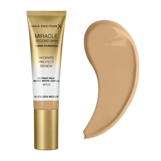Max Factor Miracle Second Skin Hybrid Foundation 06 Golden Medium