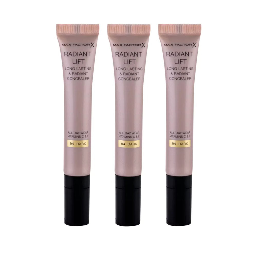 3 x Max Factor Radiant Lift Concealer 7mL 04 Dark