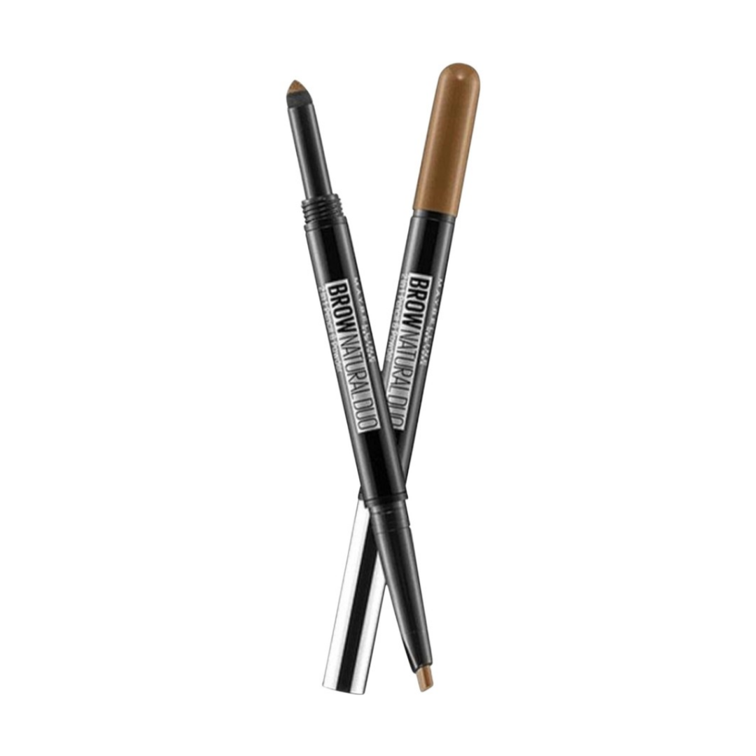 3 x Maybelline Brow Natural Duo 2 in 1 Pencil and Powder Light Brown