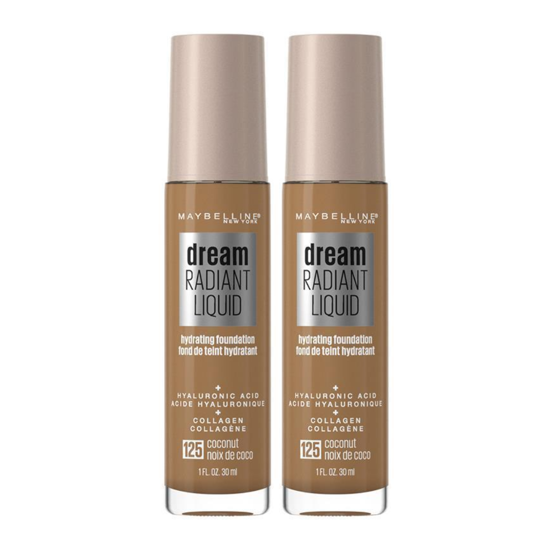 2 x Maybelline Dream Radiant Liquid Foundation 30mL 125 Coconut