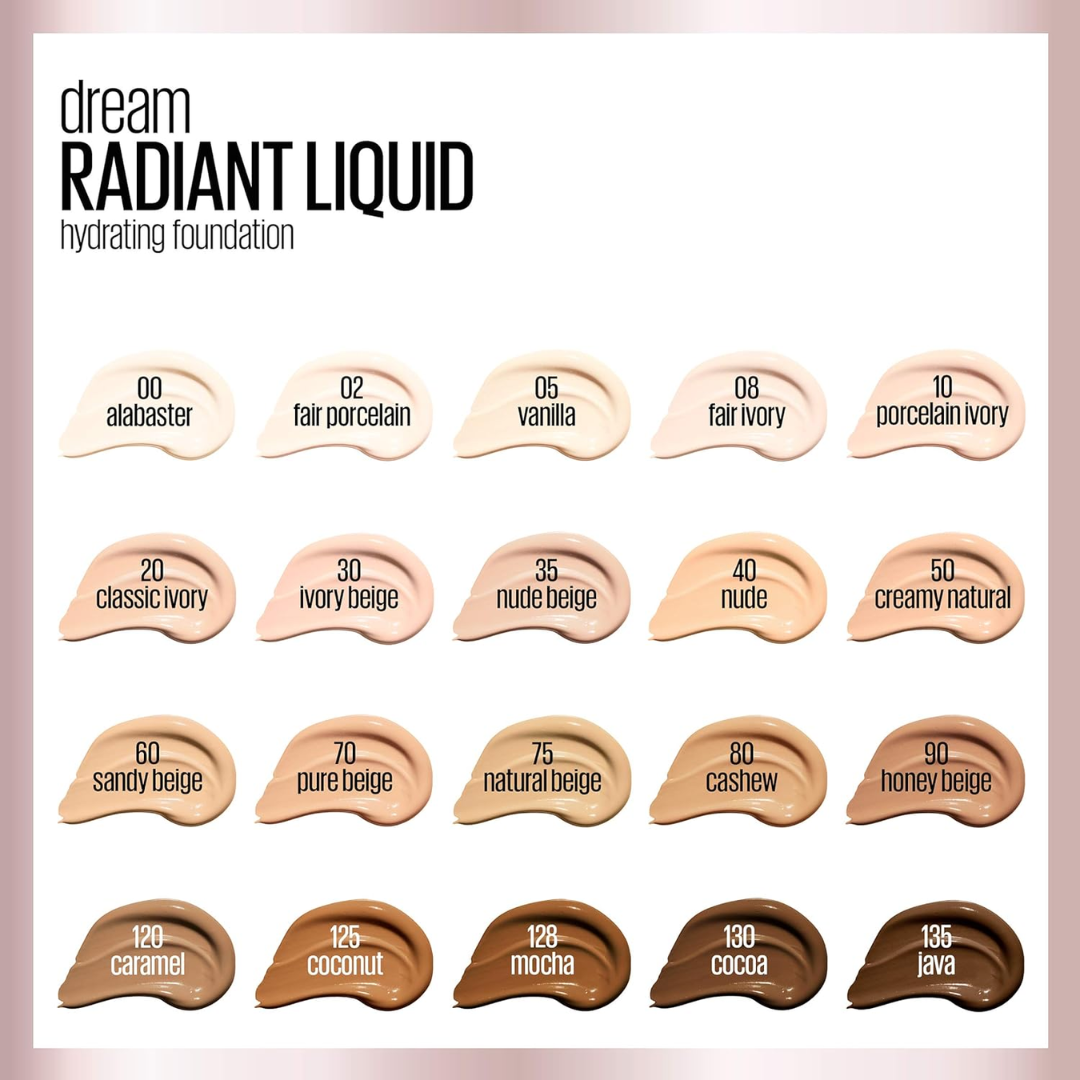 Maybelline Dream Radiant Liquid Foundation 30ml 130 Cocoa