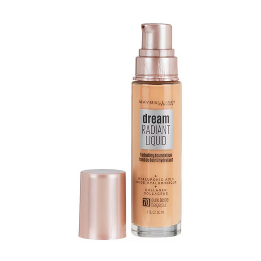 2 x Maybelline Dream Radiant Liquid Hydrating Foundation 70 Pure Beige (carded)