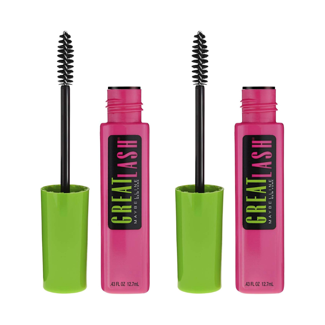 2 x Maybelline Great Lash Waterproof Mascara 112 Brownish Black